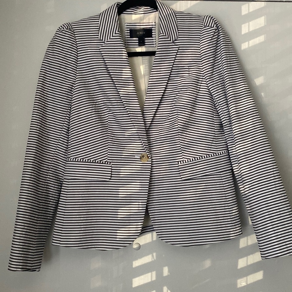 Grey Striped JCrew Blazer